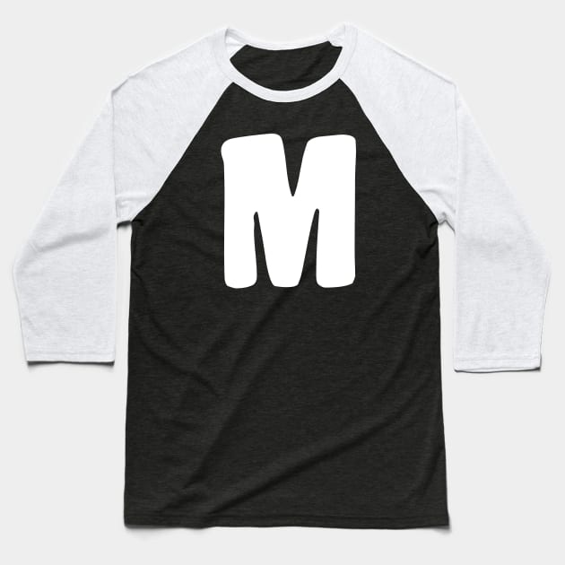Letter M Baseball T-Shirt by Xtian Dela ✅